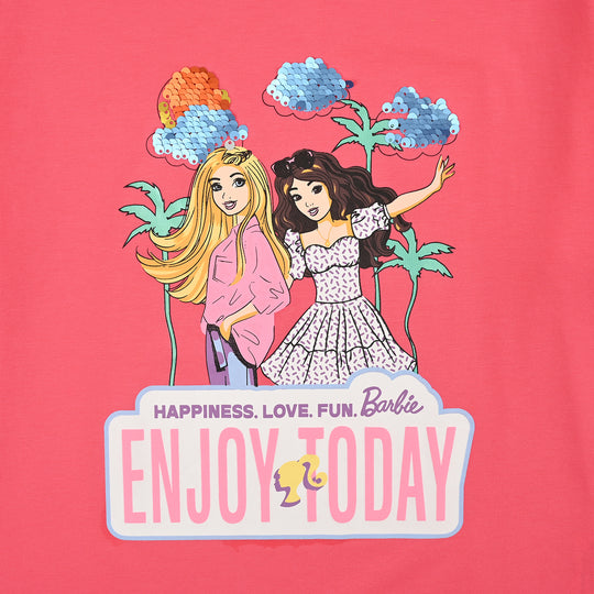 Girls Lycra Jersey T-Shirt Character-M.Pink