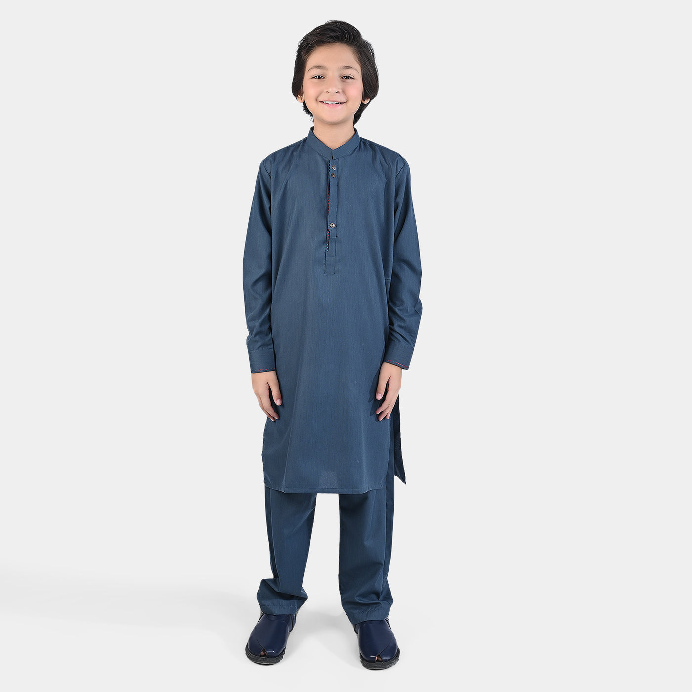 Boys Poly Viscose Shalwar Suit (Blended)-Teal blue
