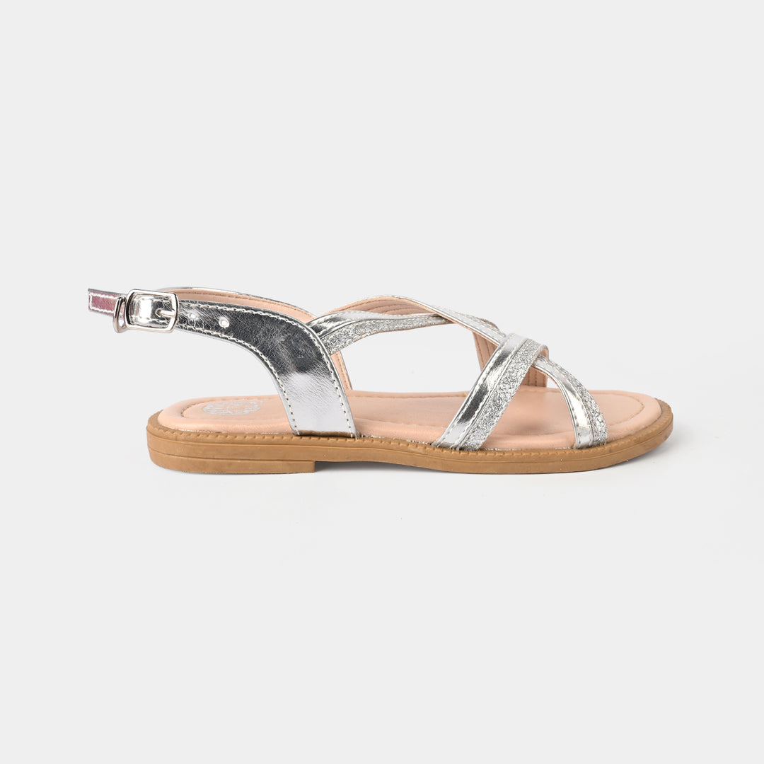 Girls Sandal 456-90-SILVER