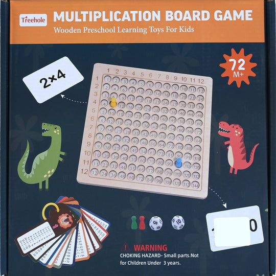 Wooden Multiplication Board Game 12x12
