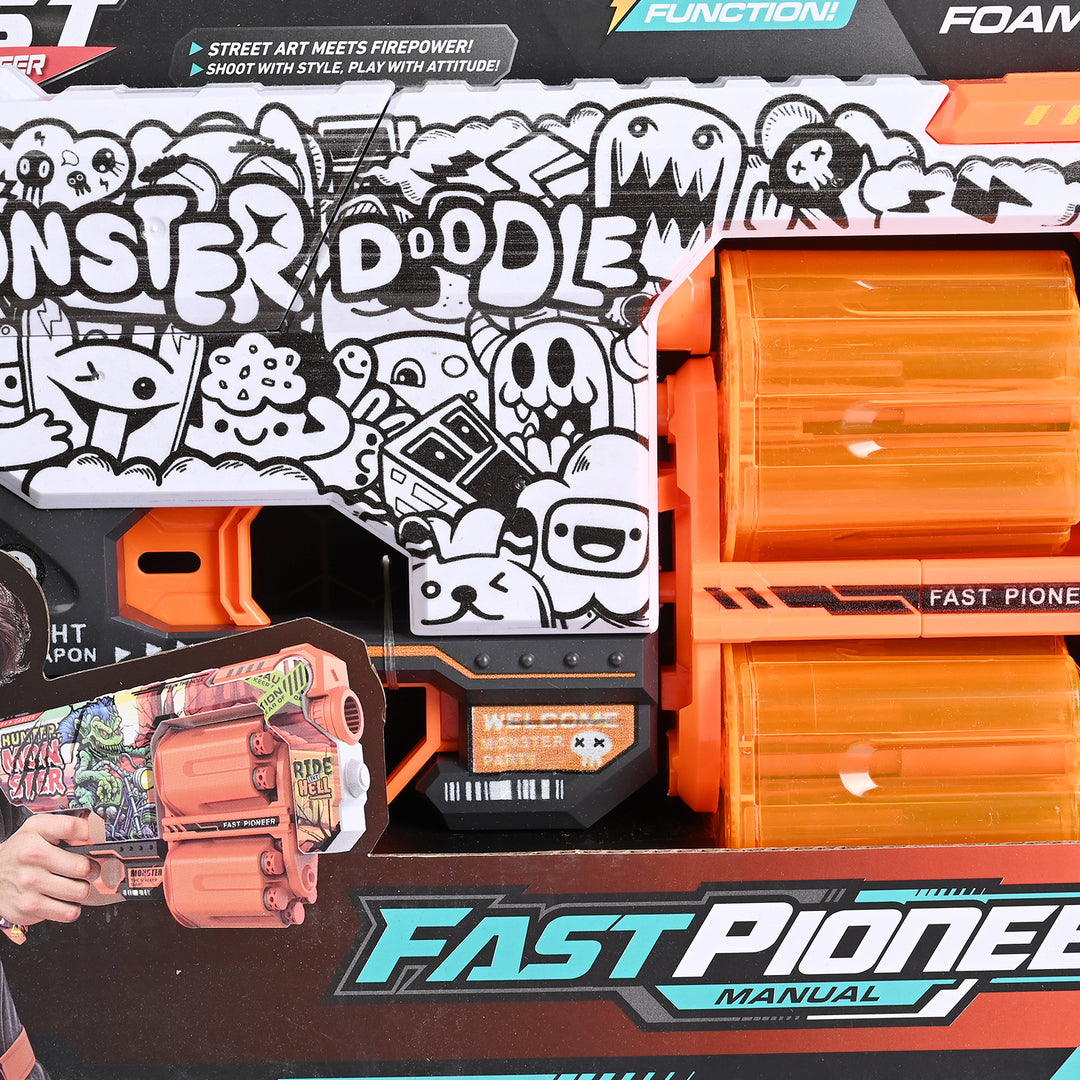 Fast Pioneer Monster Doodle Foam Dart Blaster