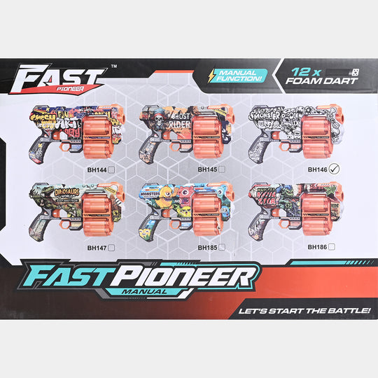 Fast Pioneer Monster Doodle Foam Dart Blaster