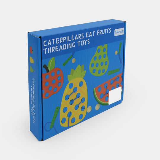 Threading Toys Caterpillars Eat Fruits