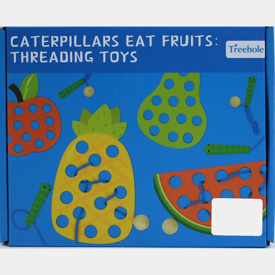 Threading Toys Caterpillars Eat Fruits