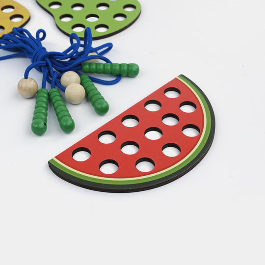 Threading Toys Caterpillars Eat Fruits