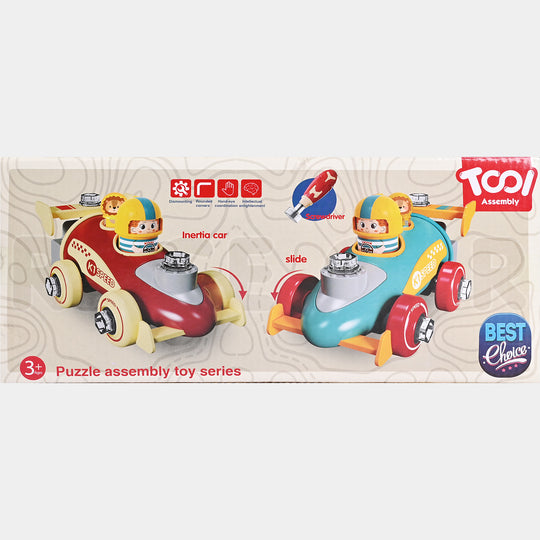 Tool Assembly Puzzle Race Car / Inertia Toy Car Set
