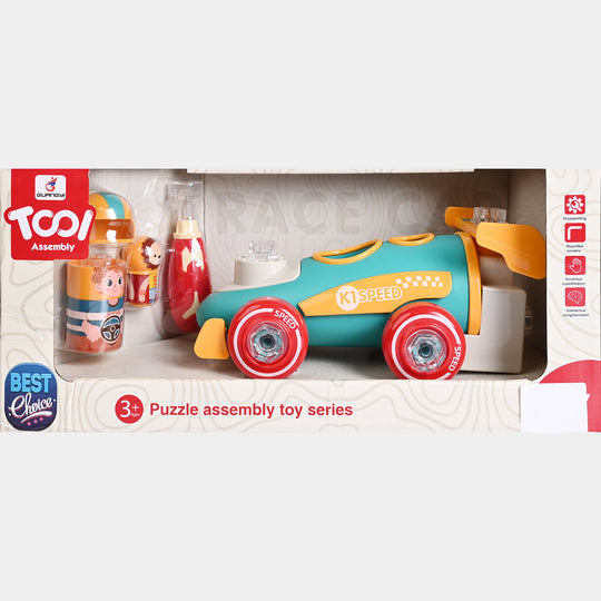 Tool Assembly Puzzle Race Car / Inertia Toy Car Set