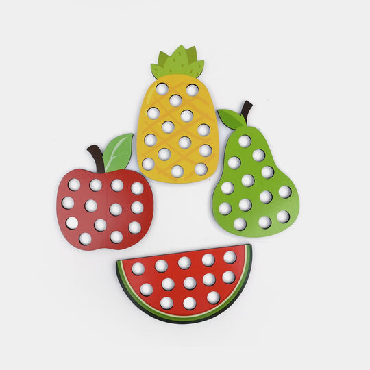 Threading Toys Caterpillars Eat Fruits