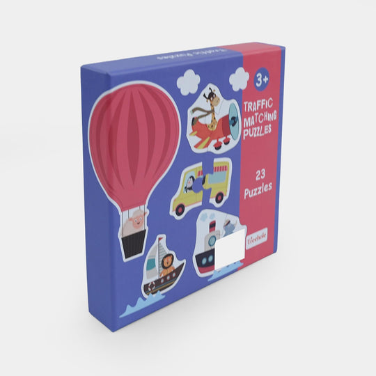 Wooden Traffic Matching Puzzles