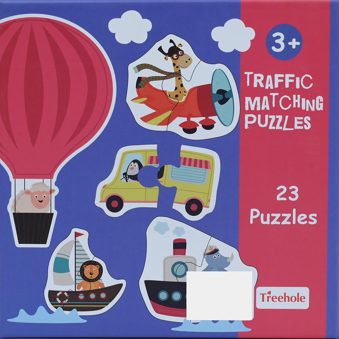 Wooden Traffic Matching Puzzles