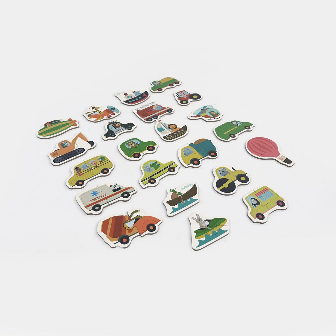 Wooden Traffic Matching Puzzles