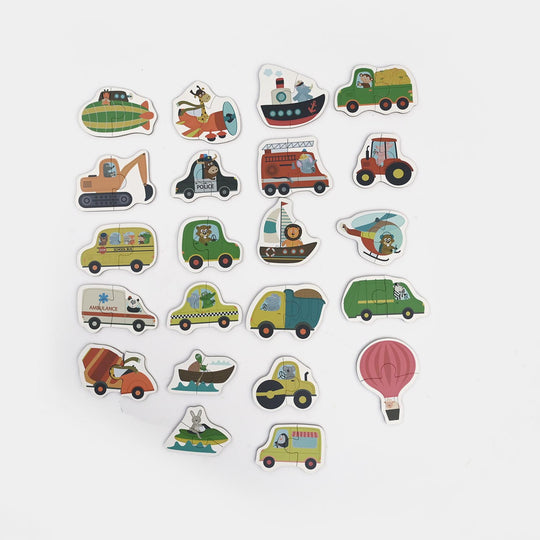 Wooden Traffic Matching Puzzles