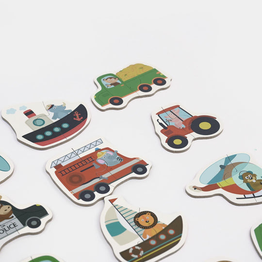Wooden Traffic Matching Puzzles