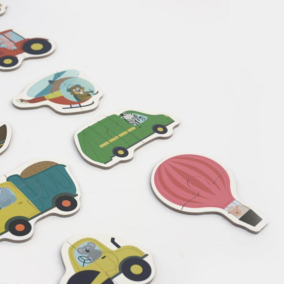 Wooden Traffic Matching Puzzles
