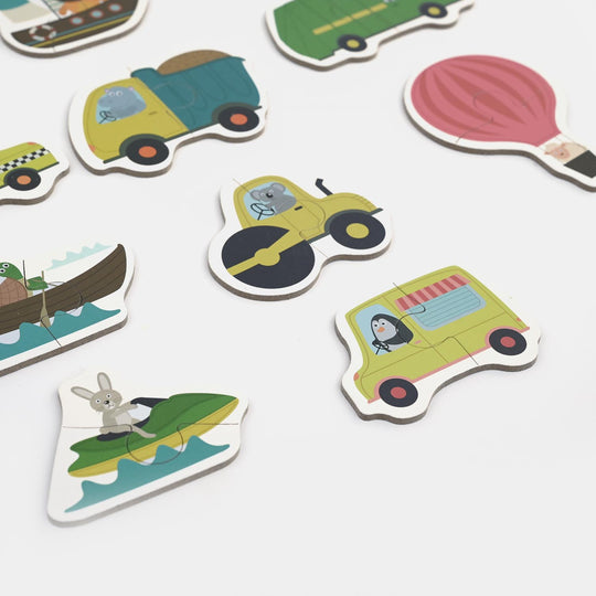 Wooden Traffic Matching Puzzles