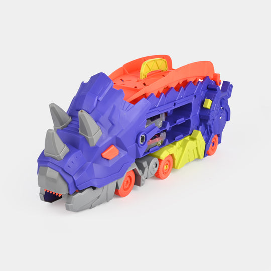 Triceratops Deformation Dino Track with Alloy Cars
