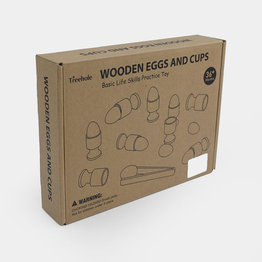 Wooden Eggs and Cups Basic Skills Practice Toy