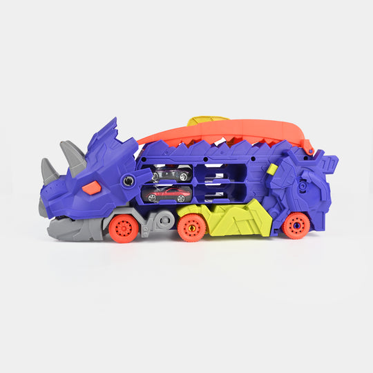 Triceratops Deformation Dino Track with Alloy Cars