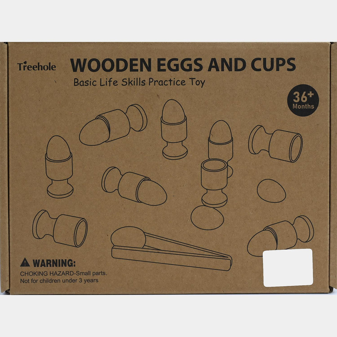 Wooden Eggs and Cups Basic Skills Practice Toy