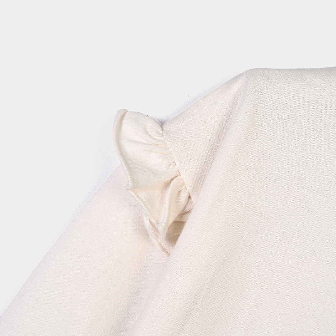Infant Girls Fleece Sweatshirt Butterfly Dreams-Off.White
