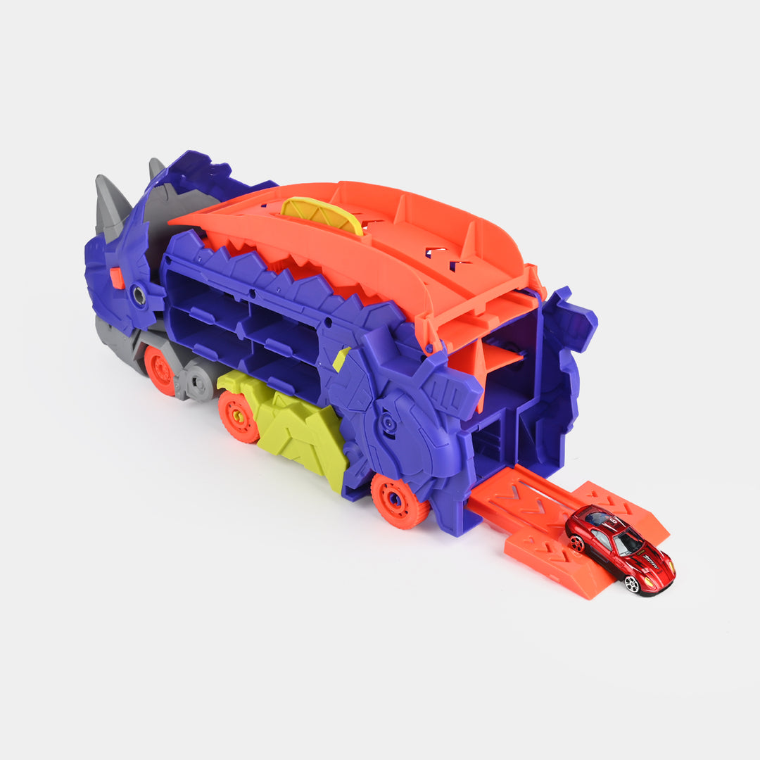 Triceratops Deformation Dino Track with Alloy Cars