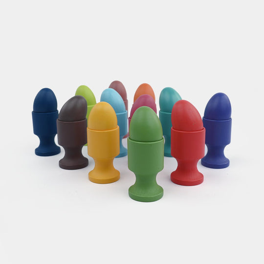 Wooden Eggs and Cups Basic Skills Practice Toy