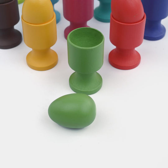 Wooden Eggs and Cups Basic Skills Practice Toy