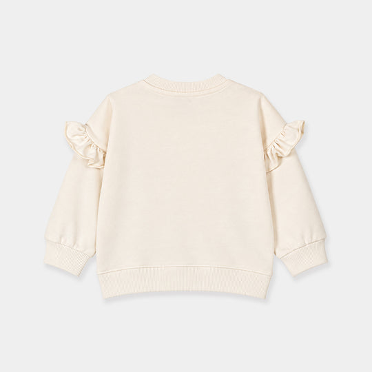 Infant Girls Fleece Sweatshirt Butterfly Dreams-Off.White