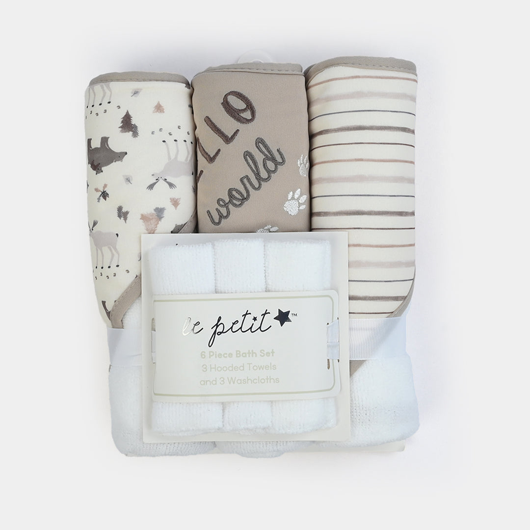 6-Piece Baby Bath & Face Towel Set