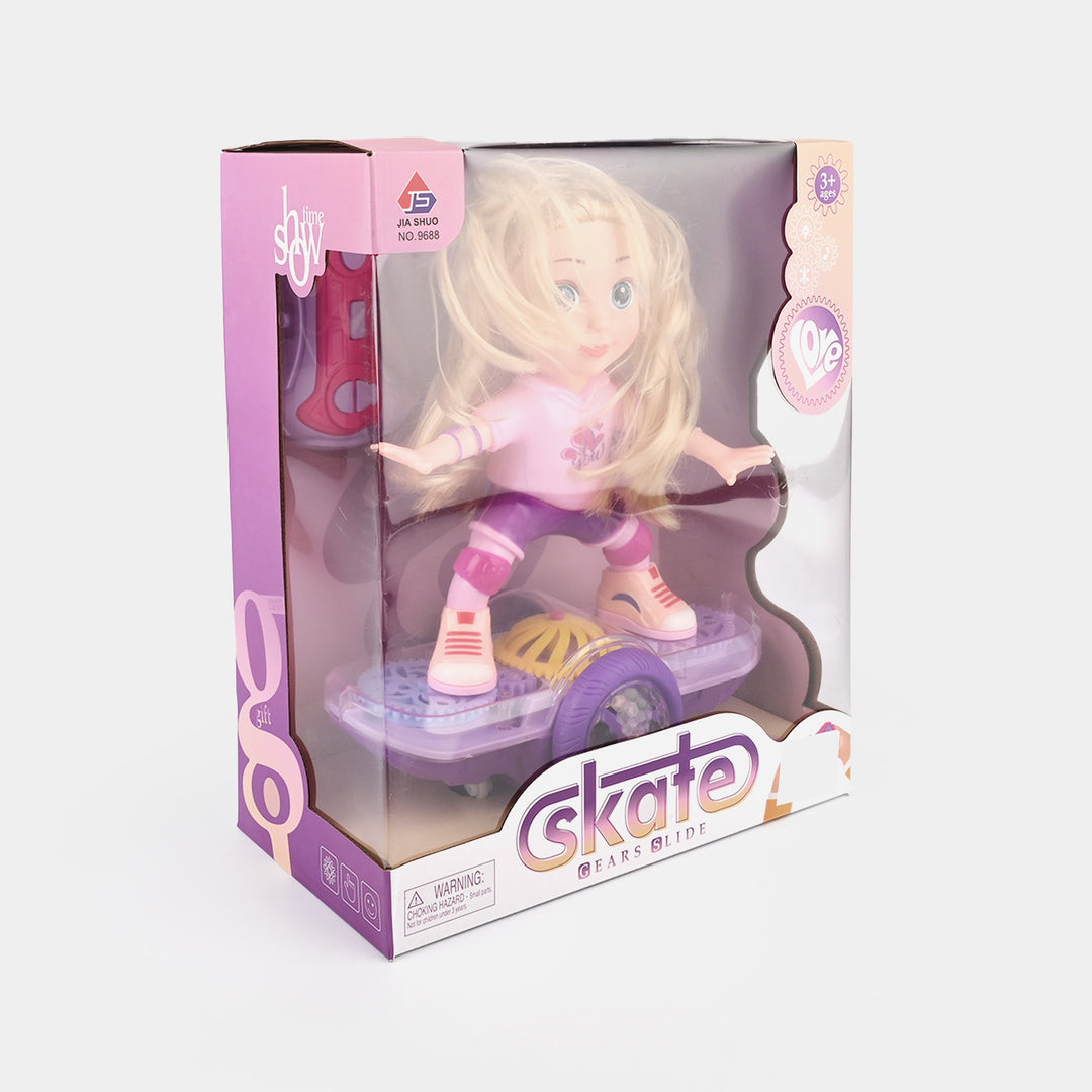 Remote-Control (RC) Skating Doll with Light & Sound