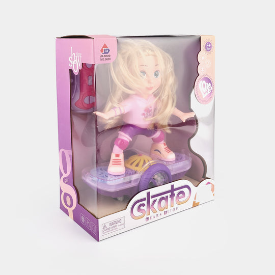 Remote-Control (RC) Skating Doll with Light & Sound