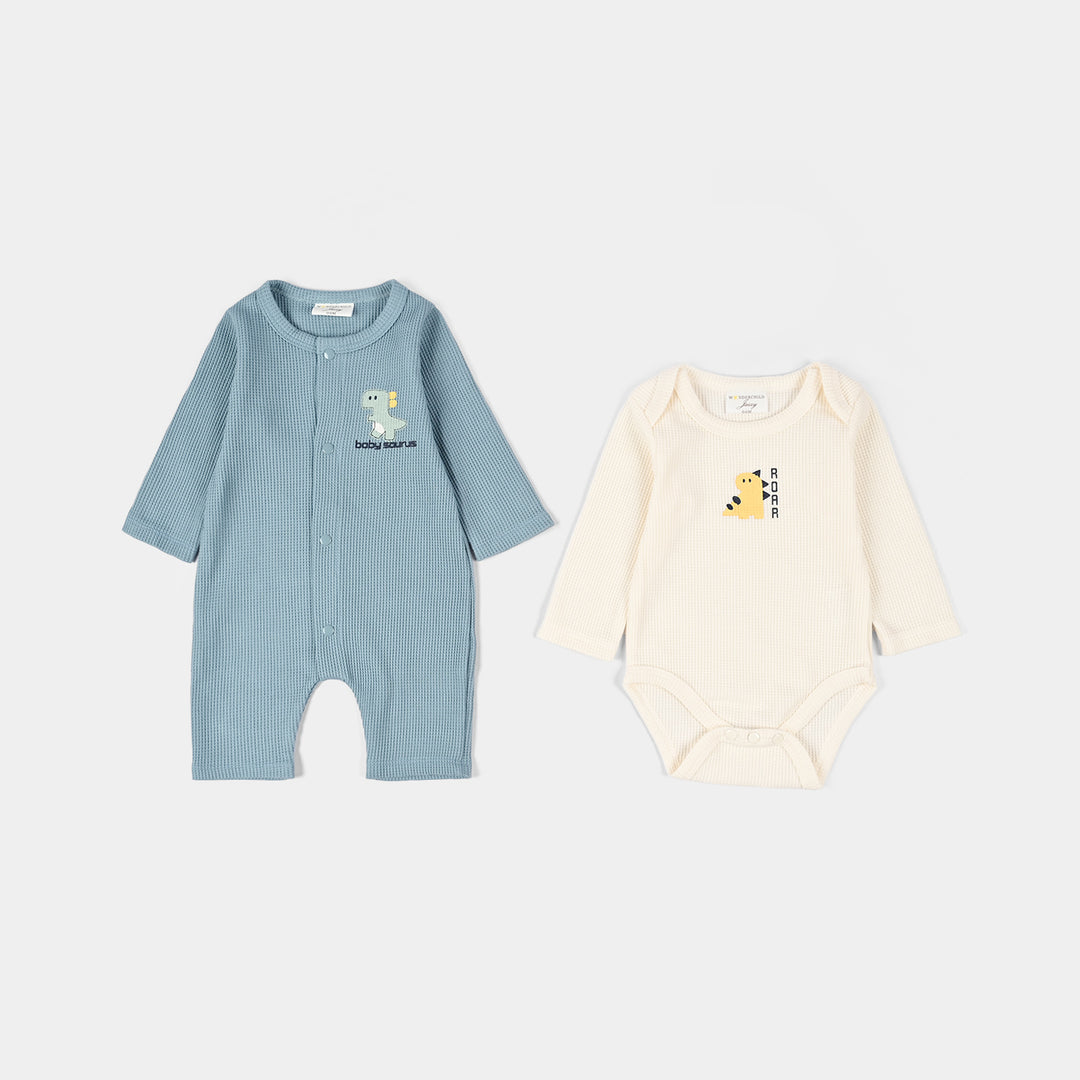 Infant Boys Velour & Thermal 5 PC Gift Set 319 - 044- Off.White.Blue