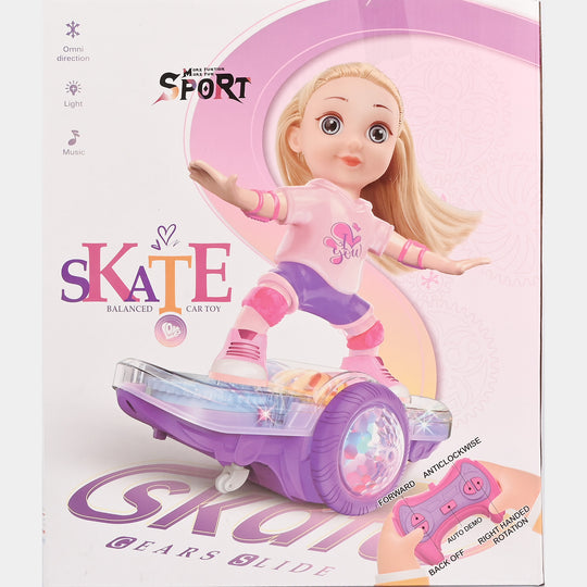 Remote-Control (RC) Skating Doll with Light & Sound