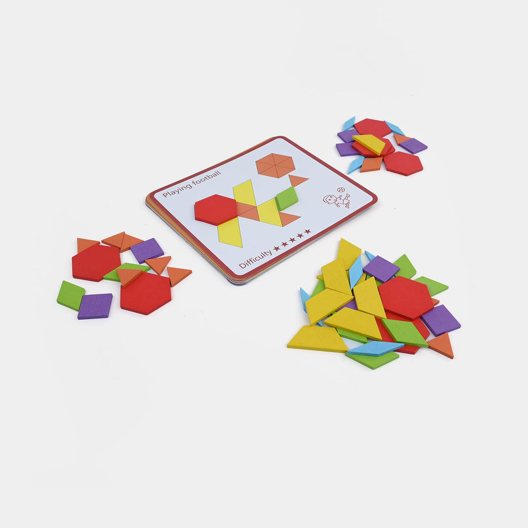 Creative Puzzle Pattern Blocks with Cards