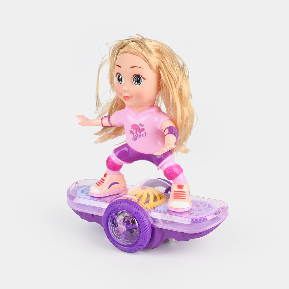 Remote-Control (RC) Skating Doll with Light & Sound