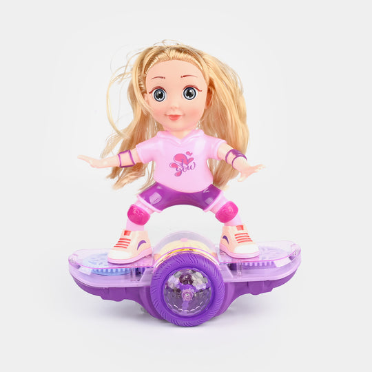 Remote-Control (RC) Skating Doll with Light & Sound