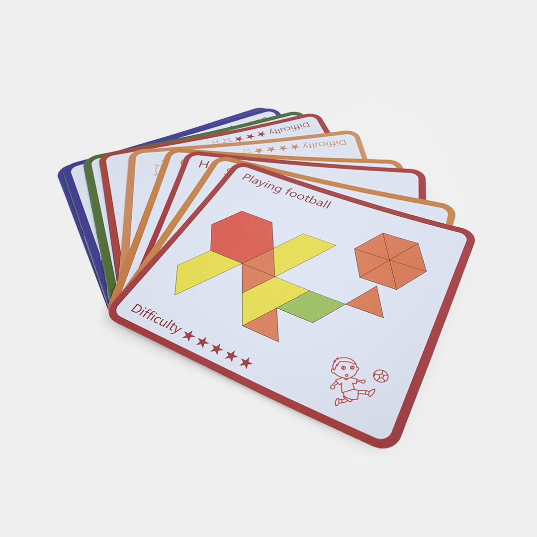 Creative Puzzle Pattern Blocks with Cards