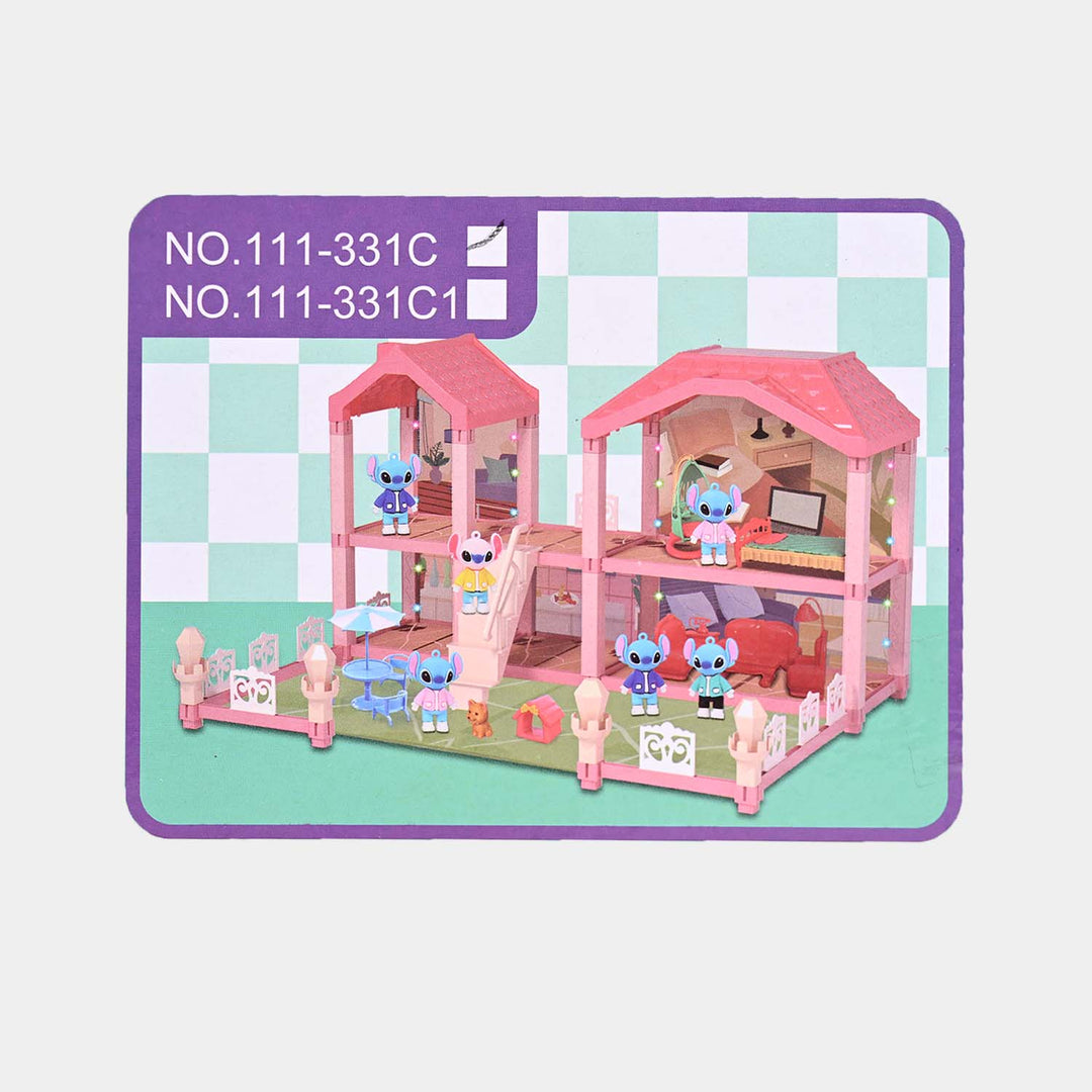 Pretend Play DIY Dollhouse House Building Set