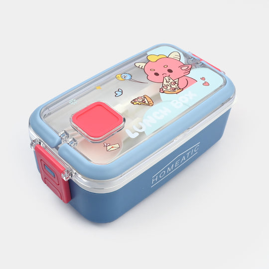 Plastic Lunch Box With Cutlery | 1ltr