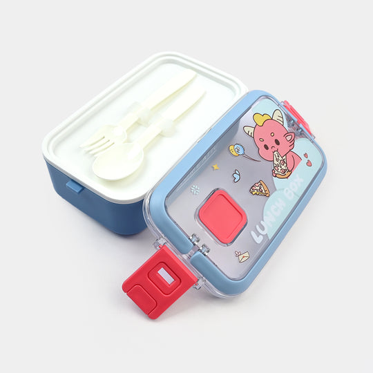 Plastic Lunch Box With Cutlery | 1ltr