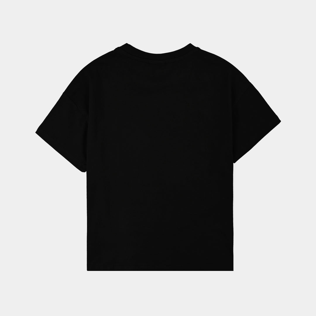 Girls Lycra Jersey T-Shirt Surf Club-BLACK