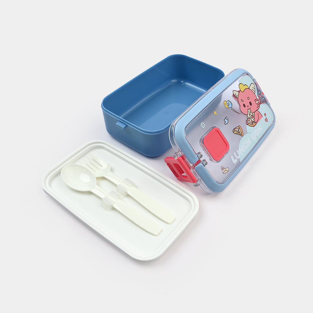 Plastic Lunch Box With Cutlery | 1ltr