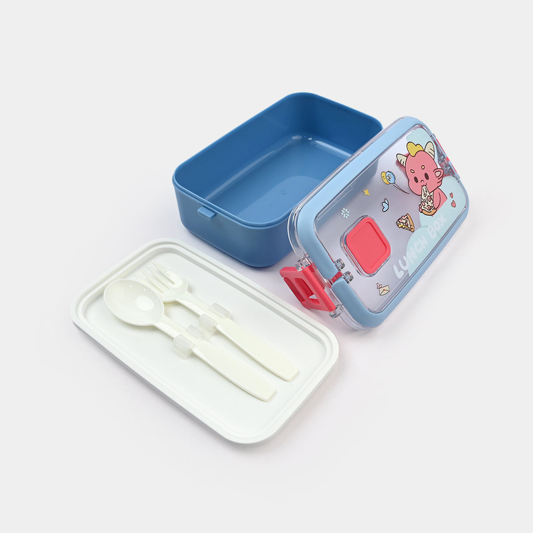 Plastic Lunch Box With Cutlery | 1ltr