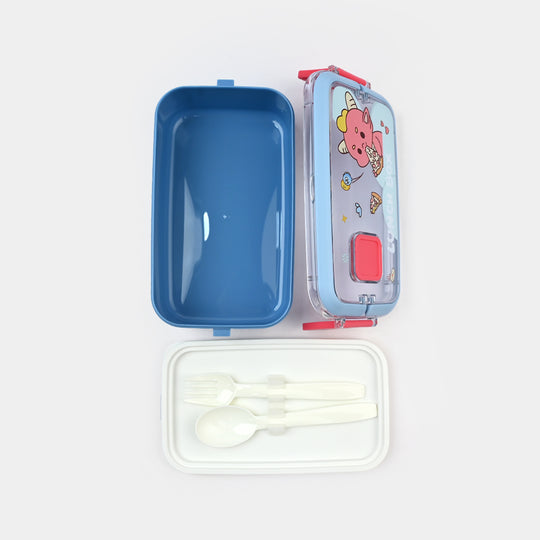 Plastic Lunch Box With Cutlery | 1ltr