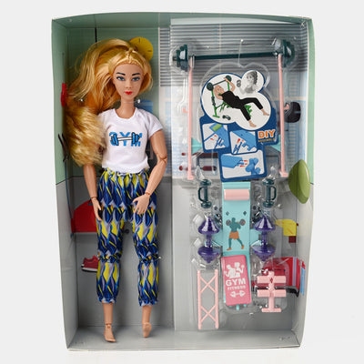 Fitness Sport Doll Play Set For Girls