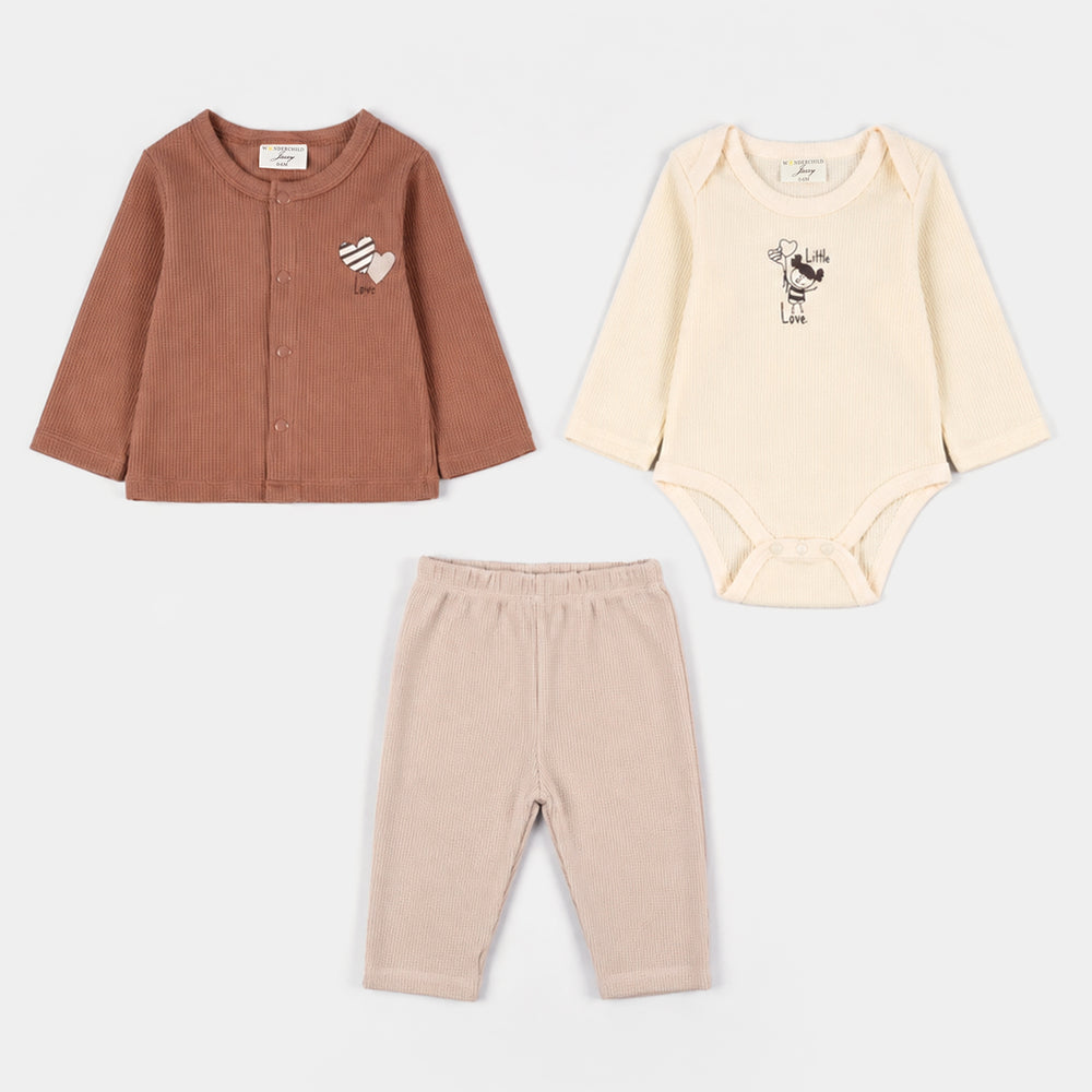 Infant Girls Velour & Thermal 7 PC Gift Set 319 - 090- Brown