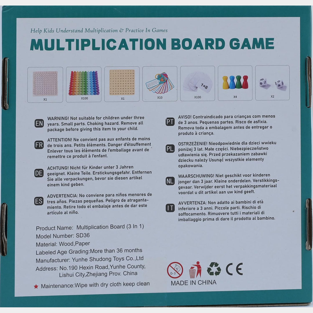 Educational Toys Multiplication Board (3 In 1)