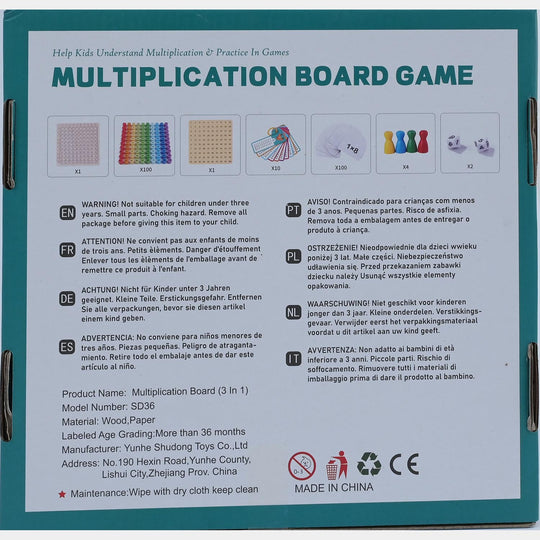 Educational Toys Multiplication Board (3 In 1)