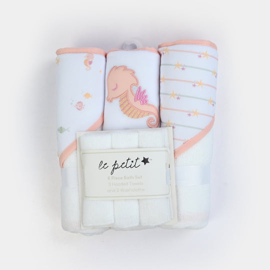 6-Piece Baby Bath & Face Towel Set