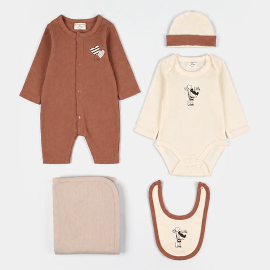 Infant Girls Velour & Thermal 5 PC Gift Set 319 - 089- Brown